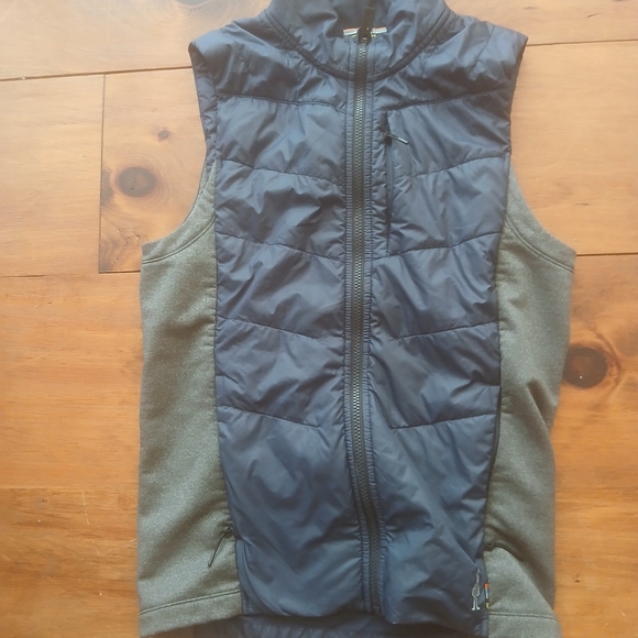 Smartwool Navy and Orange Quilted Vest - Picture 1 of 8